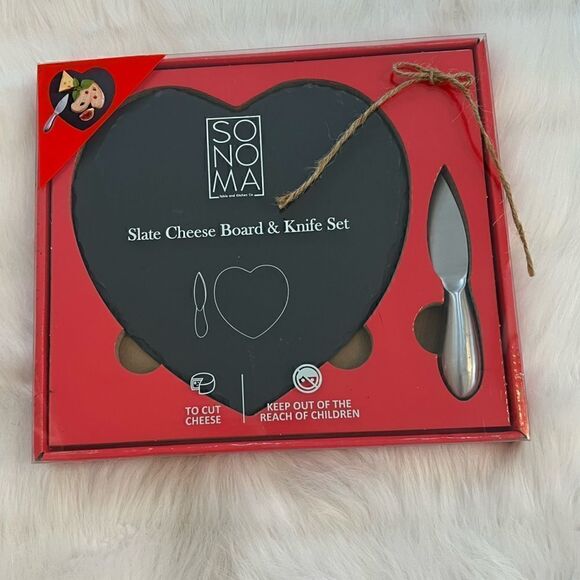 Sonoma Slate Cheese Board and Knife Set - Picture 1 of 2